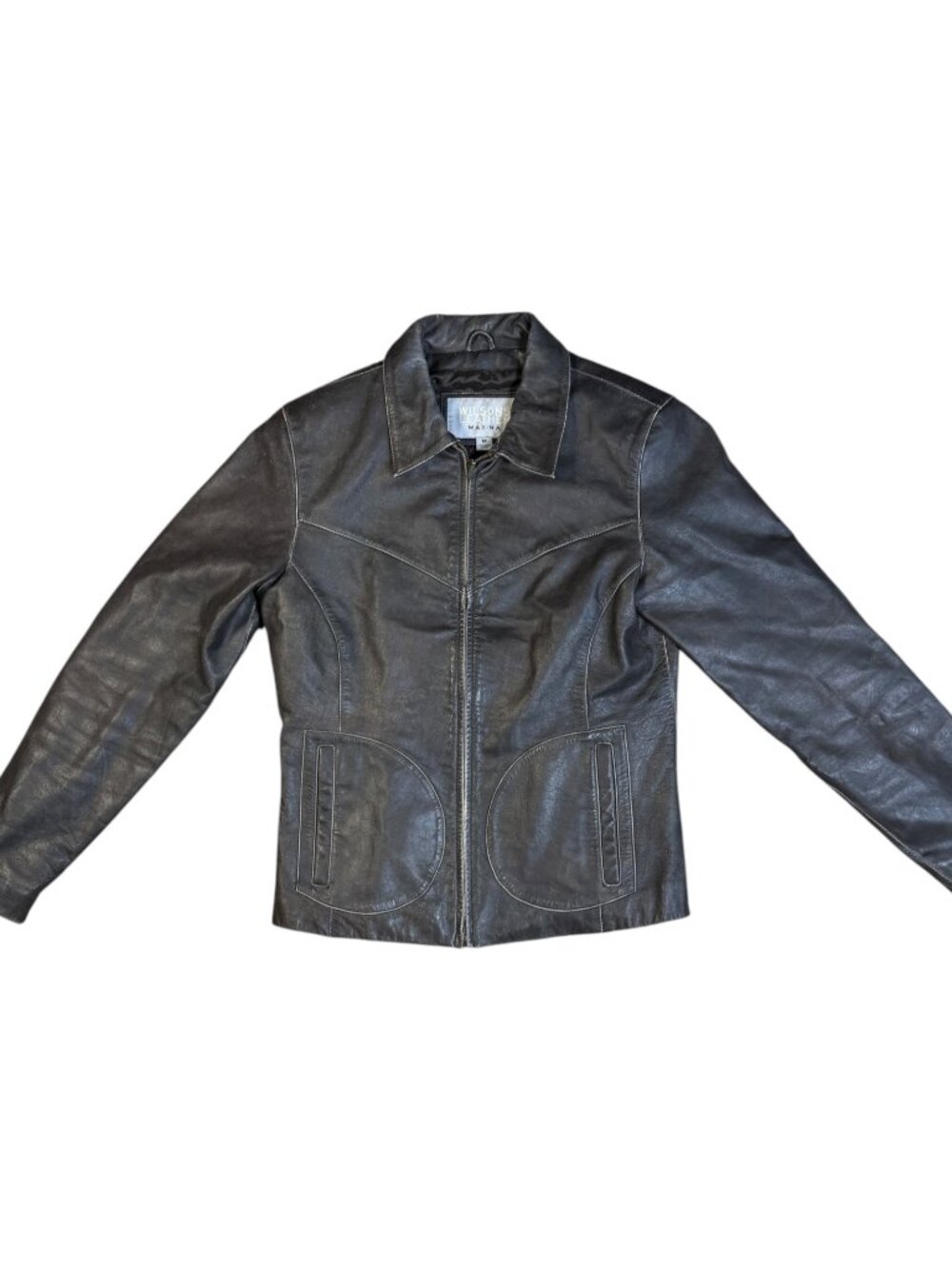 Wilsons Leather Western Genuine Leather Jacket Black Maxima M